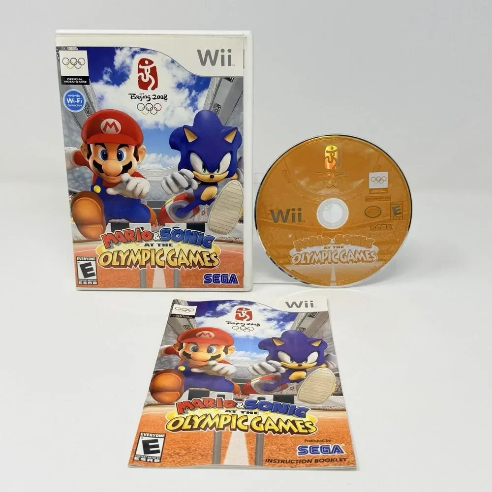 Mario and Sonic at the Olympic Games Nintendo Wii 2007 Complete CIB Tested